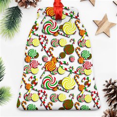 Xmas Candy Pattern Bell Ornament (2 Sides) by Valentinaart