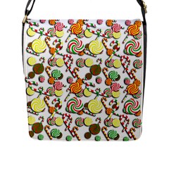 Xmas Candy Pattern Flap Messenger Bag (l)  by Valentinaart