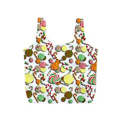 Xmas Candy Pattern Full Print Recycle Bags (s)  by Valentinaart