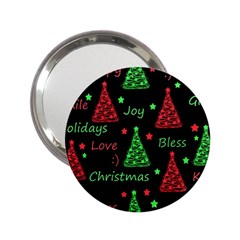 New Year Pattern - Red And Green 2 25  Handbag Mirrors