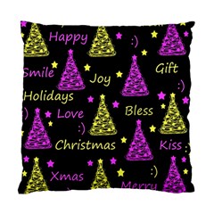 New Year Pattern - Yellow And Purple Standard Cushion Case (two Sides) by Valentinaart