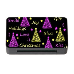 New Year Pattern - Yellow And Purple Memory Card Reader With Cf