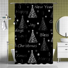 New Year Pattern - Gray Shower Curtain 48  X 72  (small)  by Valentinaart