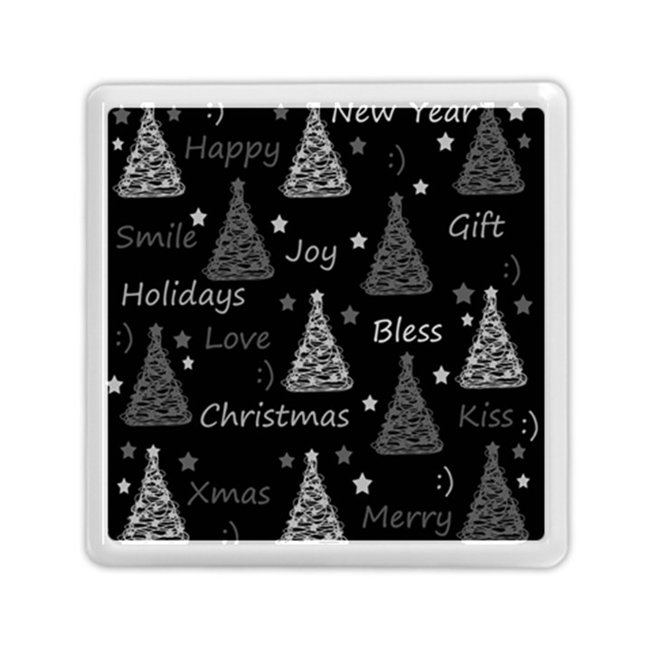 New Year pattern - gray Memory Card Reader (Square) 