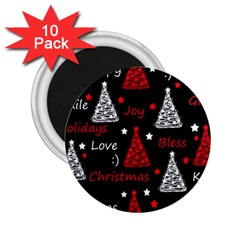 New Year Pattern - Red 2 25  Magnets (10 Pack)  by Valentinaart