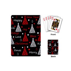 New Year Pattern - Red Playing Cards (mini)  by Valentinaart