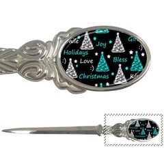 New Year Pattern - Cyan Letter Openers by Valentinaart