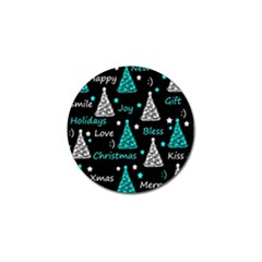 New Year Pattern - Cyan Golf Ball Marker (4 Pack) by Valentinaart