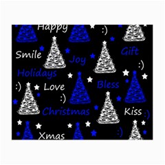 New Year Pattern - Blue Small Glasses Cloth by Valentinaart