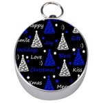 New Year pattern - blue Silver Compasses Front