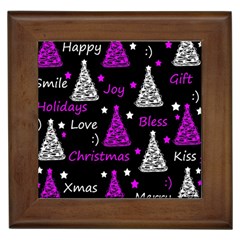 New Year Pattern - Purple Framed Tiles by Valentinaart