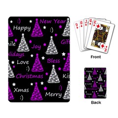 New Year Pattern - Purple Playing Card by Valentinaart