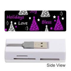 New Year Pattern - Purple Memory Card Reader (stick)  by Valentinaart