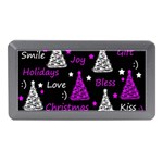 New Year pattern - purple Memory Card Reader (Mini) Front