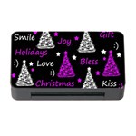 New Year pattern - purple Memory Card Reader with CF Front