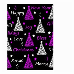 New Year Pattern - Purple Small Garden Flag (two Sides) by Valentinaart