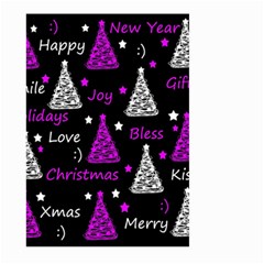 New Year Pattern - Purple Large Garden Flag (two Sides) by Valentinaart