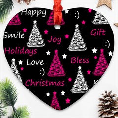 New Year Pattern - Magenta Ornament (heart) 