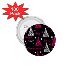 New Year Pattern - Magenta 1 75  Buttons (100 Pack)  by Valentinaart