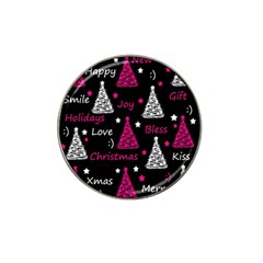 New Year Pattern - Magenta Hat Clip Ball Marker (4 Pack) by Valentinaart