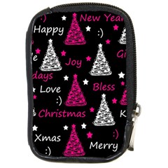 New Year Pattern - Magenta Compact Camera Cases by Valentinaart