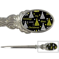 New Year Pattern - Yellow Letter Openers by Valentinaart