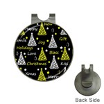 New Year pattern - yellow Hat Clips with Golf Markers Front