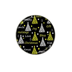 New Year Pattern - Yellow Hat Clip Ball Marker (4 Pack) by Valentinaart