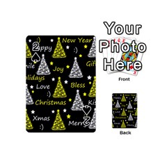 New Year Pattern - Yellow Playing Cards 54 (mini)  by Valentinaart