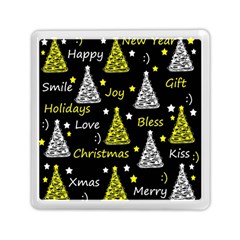 New Year Pattern - Yellow Memory Card Reader (square)  by Valentinaart