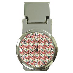 Gorgeous Red Flower Pattern  Money Clip Watches by Brittlevirginclothing