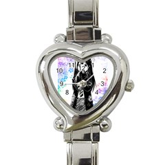 Shy Anime Girl Heart Italian Charm Watch by Brittlevirginclothing