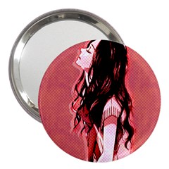 Day Dreaming Anime Girl 3  Handbag Mirrors by Brittlevirginclothing