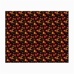 Exotic Colorful Flower Pattern  Small Glasses Cloth (2-side) by Brittlevirginclothing