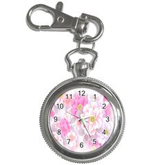 Cute Pink Flower Pattern  Key Chain Watches by Brittlevirginclothing