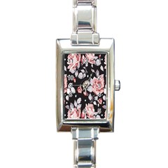 Vintage Flower  Rectangle Italian Charm Watch by Brittlevirginclothing