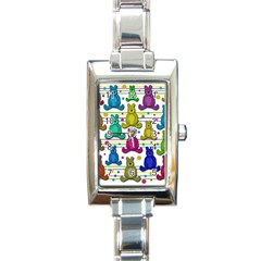 Teddy Bear Rectangle Italian Charm Watch by Valentinaart