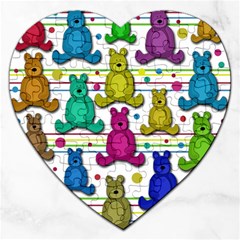 Teddy Bear Jigsaw Puzzle (heart) by Valentinaart