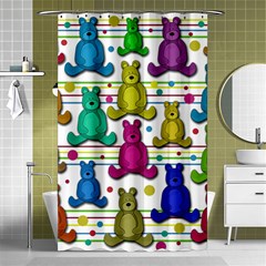 Teddy Bear Shower Curtain 48  X 72  (small)  by Valentinaart