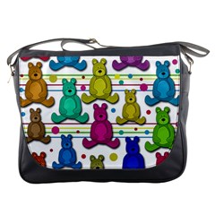 Teddy Bear Messenger Bags by Valentinaart