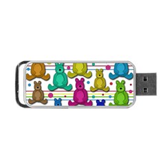 Teddy Bear Portable Usb Flash (one Side) by Valentinaart