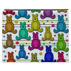 Teddy Bear Cosmetic Bag (xxxl)  by Valentinaart