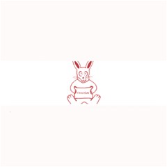 Cute Rabbit With I M So Cute Text Banner Large Bar Mats by dflcprints