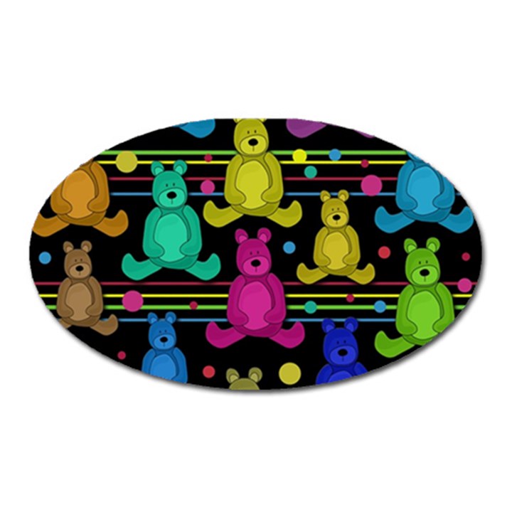 Teddy bear 2 Oval Magnet