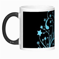 Elegant Blue Christmas Tree Black Background Morph Mugs by yoursparklingshop