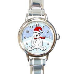 Polar Bear Round Italian Charm Watch by Valentinaart