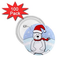 Polar Bear 1 75  Buttons (100 Pack)  by Valentinaart