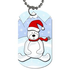 Polar Bear Dog Tag (two Sides) by Valentinaart