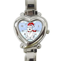 Polar Bear Heart Italian Charm Watch by Valentinaart