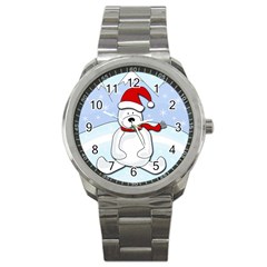 Polar Bear Sport Metal Watch by Valentinaart